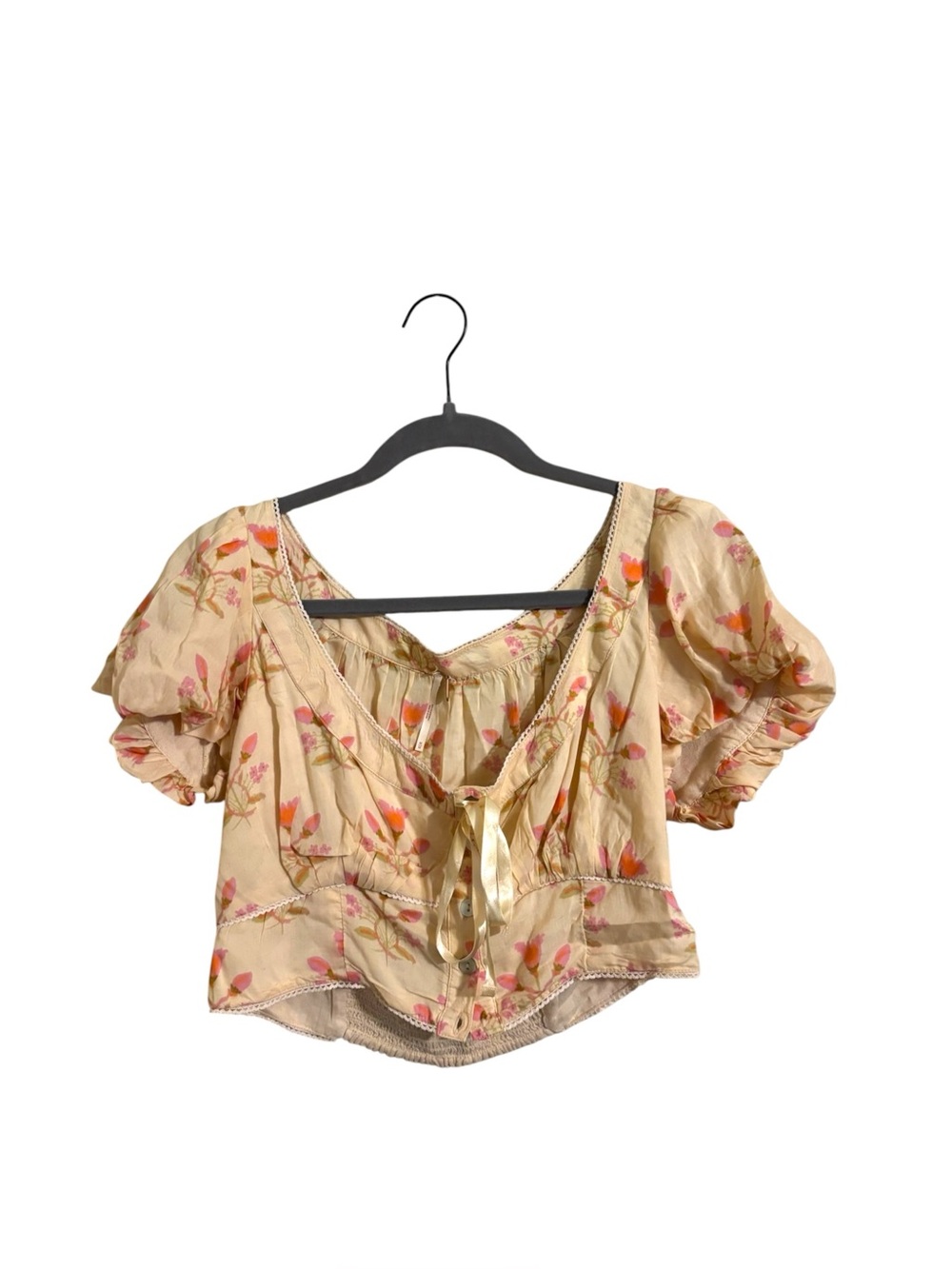 Free People Baby Pink Bustier Crop Top Medium